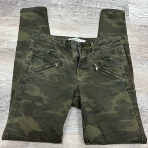 Zara basic 1975 denim camo skinny jeans size 4